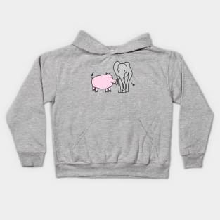 Pig and Elephant Kids Hoodie